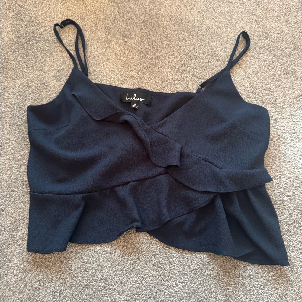 Lulu's Deep Blue Camisole Top